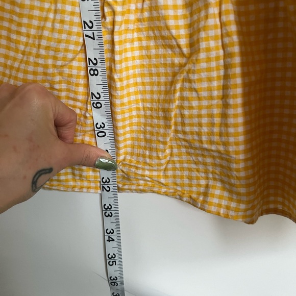 Yellow Gingham Ruffle Dress - Picture 4 of 7